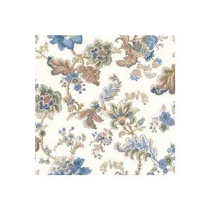 Rasch Behang 710540 - wit vliesbehang met grote bloemen in groen, beige en blauw uit de collectie Sophia - 10,05 m x 0,53 m (l x b)