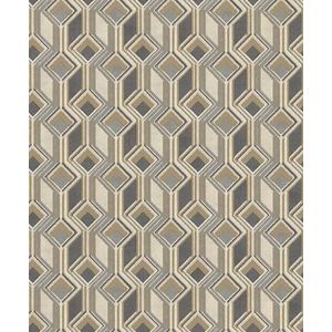 Rasch Vliesbehang Grijs Beige Groen Grafisch Ruiten Vierkanten 746532