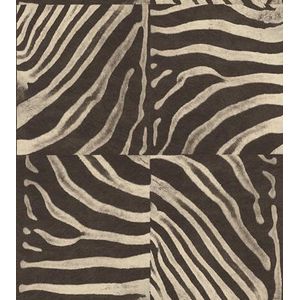 Rasch Behang 811414 - vliesbehang met zebrapatroon in bruin, dierenprint - 10,05 m x 0,53 m (l x b)