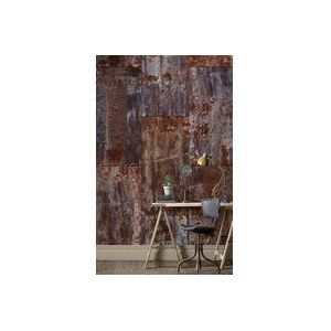 Rasch Behang 940909 - Fotobehang op vlies met industriële metaal-look en roest-look in bruin en grijs - 3,00m x 1,86m (LxB)