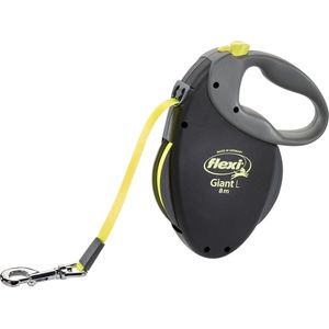 Flexi Giant Tape - Hondenriem - Zwart Geel - L - 8 meter - Actieve en Grote Honden