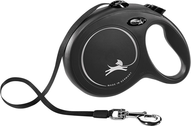 flexi New Classic Gurt-Leine L schwarz, 8 m,