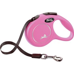 Flexi New Classic Tape - Hondenriem - Roze -  Xs - 3 m  - (<12 kg)