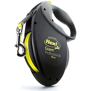 Flexi Rollijn Giant Professional - 10 Meter - Zwart/Geel