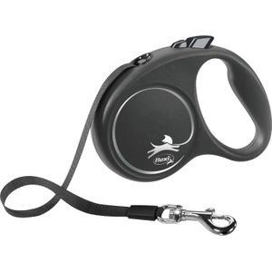 Flexi Black Design S leash 5 m 15 kg black