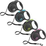 Flexi Automatic Schlüsselband Schwarz Design M, 5 m, Pink