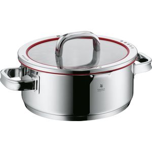 WMF - Function 4 - Kookpan Laag - RVS - Met Glazen Deksel