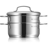 WMF Mini Pannenset 5-delig - Kookpannen - RVS - Stapelbaar, ruimtebesparend ontwerp