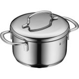 WMF Topf-Set »Mini«, Cromargan® Edelstahl Rostfrei 18/10, (Set, 9 tlg.), hochwertige Edelstahldeckel, platzsparende Aufbewahrung, Schüttrand
