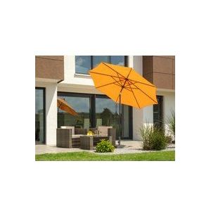 Schneider Parasol Harlem, mandarijn, 270 cm rond, 640-75, frame staal, bespanning polyester, 5 kg