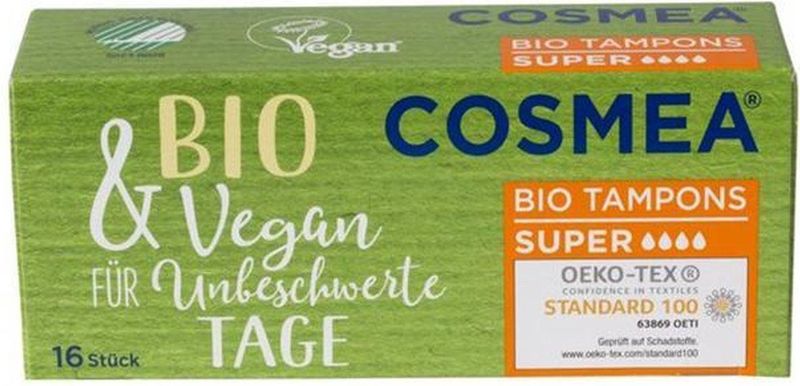 Tampons - Biologisch - Katoen - Vegan - Super