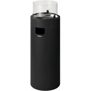 Enders NOVA LED L Style zwart chroom, terrashaard, decoratief vlammenspel, sfeerverlichting door LED, met glazen cilinder - meerkleurig Multi-materiaal 5601