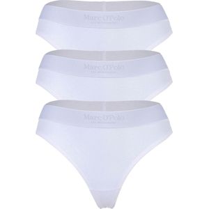 Marc O´Polo Essentials 3-pack string slips tanga, wit, klein dames, Wit, S
