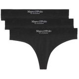 Marc O'Polo String Essentials - Slips - Zwart - Katoen - Set van 3