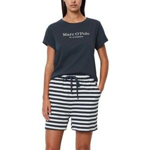 Pyjama - Dark Navy - Ronde Hals - Korte Mouwen - Logo-Opschrift