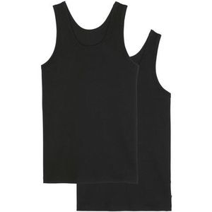 Marc O'Polo - Iconic Rib - Tanktop - Zwart - Aansluitend Model - Set van 2