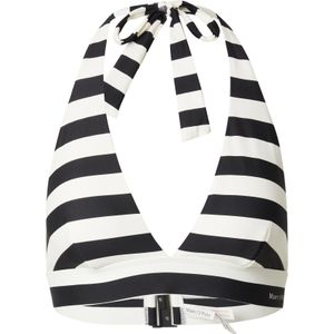 Marc O'Polo Triangelbikinitop - Zwart/Wit - Elastaan/Polyamide