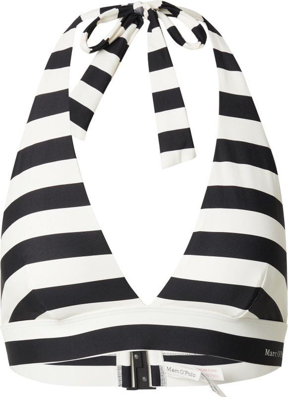 Marc O'Polo Triangelbikinitop - Zwart/Wit - Elastaan/Polyamide