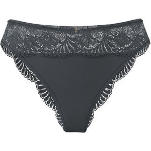 Slips - Antraciet - Aansluitend - Kant - Machinewas