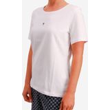 T-shirt - Wit - Korte Mouwen - Ronde Hals - Logoprint