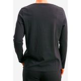 T-shirt - Effen - Katoen - Lange Mouw - Normale Pasvorm