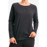 T-shirt - Effen - Katoen - Lange Mouw - Normale Pasvorm