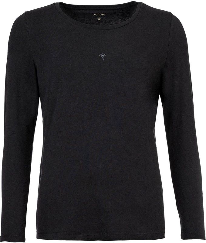 T-shirt - Effen - Katoen - Lange Mouw - Normale Pasvorm