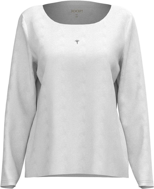 JOOP! - Shirt - Wit - Cosy - Lange Mouwen - Ronde Hals