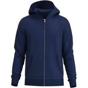 Joop! Kapuzensweatjacke - Blauw - Bio-Baumwolle - Jersey Serie met Logo