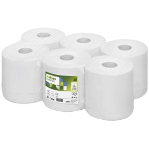 Handdoekrol - Wit - 2-laags Gerecycled Papier - 150m - Pak van 6 Rollen