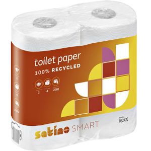 Toiletpapier Satino Smart 2-laags 200vel wit 4rollen