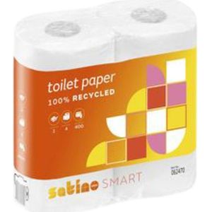 Toiletpapier Satino Smart 2-laags 400vel wit 4rollen