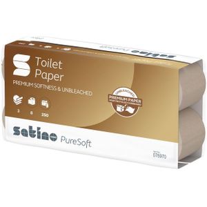 SatinobyWepa PureSoft toiletpapier - 8 rollen - 3 laags - 250 vel
