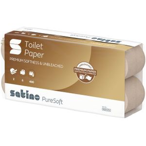 Toiletpapier Satino MT1 PureSoft 2-laags 400 vel naturel 066550 [6x]