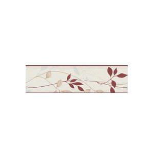 MODERNE BLADEREN BEHANGRAND | creme rood beige metallic - A.S. Création Only Borders 11