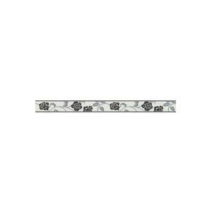 MODERNE BLOEMEN BEHANGRAND | Zelfklevend - zilver zwart wit - A.S. Création Only Borders 11