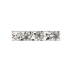 GRAFISCHE BLOEMEN BEHANGRAND | Zelfklevend - wit zwart zilver - A.S. Création Only Borders 11