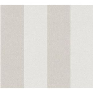 Behang blokstrepen zelfklevend - gestreept behang beige bruin crème - behang landhuis met strepen - 0,52m x 2,5m - Made in Germany