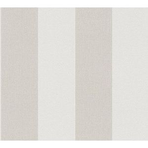 Behang blokstrepen zelfklevend - gestreept behang beige bruin crème - behang landhuis met strepen - 0,52m x 2,5m - Made in Germany
