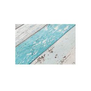 A.S. Création Vliesbehang - Behang in Houtlook in Blauw, Groen en Wit - Behang voor Verschillende Ruimtes - Wandbehang in 10,05 m x 0,53 m
