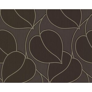 A.S. Création Behang Jade, patroonbehang, bloemen, elegant, bruin, metallic, 858573