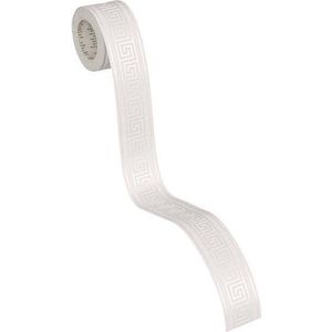 GRIEKSE SLEUTEL BEHANGRAND | Zelfklevend - wit parelmoer - A.S. Création Only Borders 11