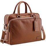 Picard, Laptoptas leer met handvat, 38 cm, cognac/bruin, Bruin, laptoptas