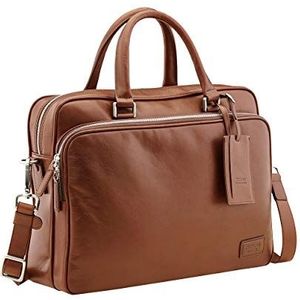 Picard, Laptoptas leer met handvat, 38 cm, cognac/bruin, Bruin, laptoptas