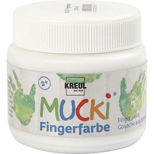 MUCKI Witte Vingerverf – 150ml per stuk