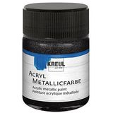Kreul Acryl Metallicfarbe schwarz 50 ml Verzierfarbe