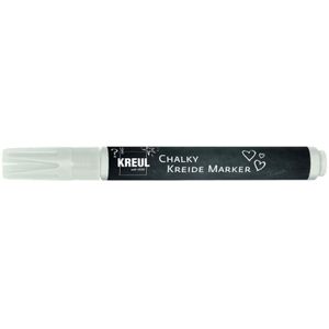 KREUL 22711 - Krijtstift medium, Sneeuwwitje, mat, pastel vloeibaar krijt, niet-permanente krijtstift voor schilderen & schrijven op schoolborden en glazen oppervlakken