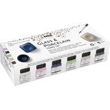 Glass & Porcelain Chalky 6er Set je 20 ml Künstlerfarben - Kreul
