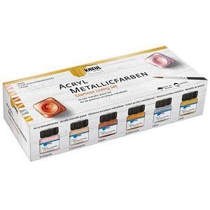 6 KREUL Metallicfarben Glamour Living Acrylfarben farbsortiert