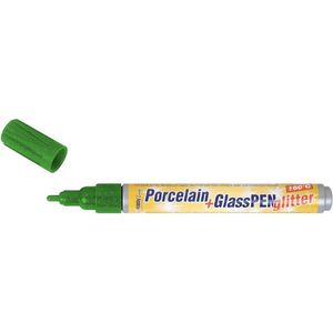 KREUL Glitter Groene Glas- en Porseleinstift - Porcelain+GlassPen Glitter 160 °C